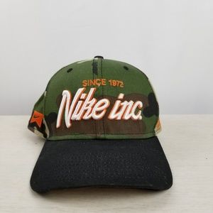Nike Inc Spellout Logo Camouflage Snapback Hat Cap